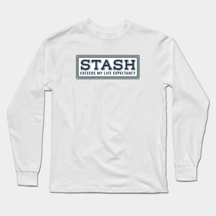 Stash Exceeds My Life Expectancy Blue Long Sleeve T-Shirt